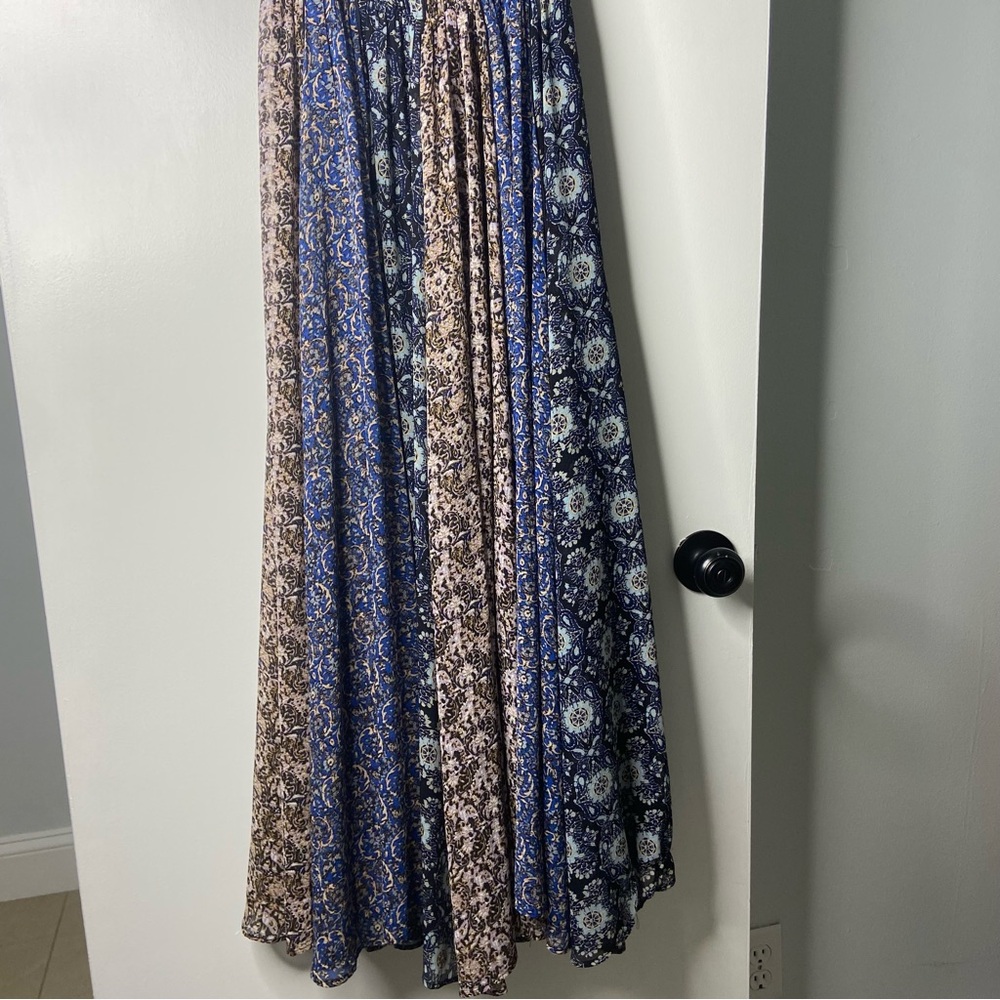 FREE PEOPLE Come Together Maxi Dress Black Blue Medium - Picture 6 of 8